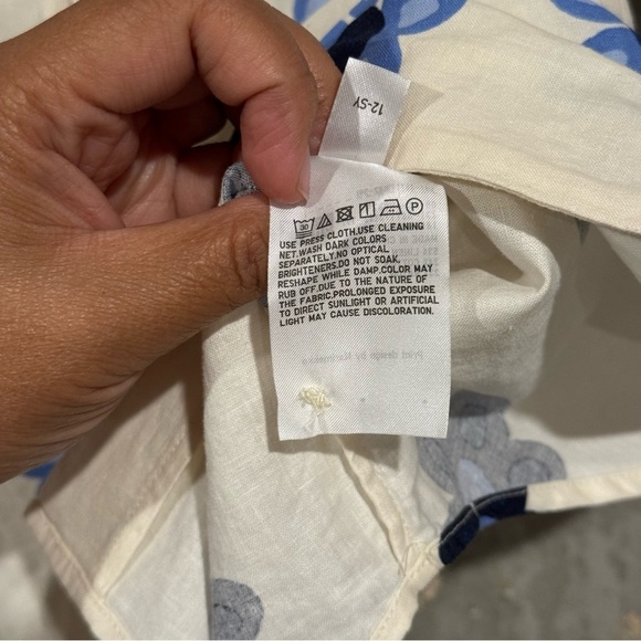 Uniqlo x Marimekko NWT Women’s Size Medium Floral Linen Blend Button Up Shirt - Picture 6 of 7